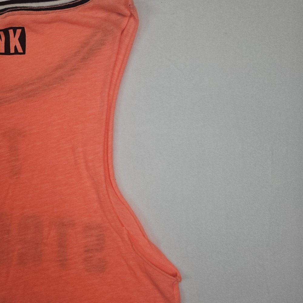 Victoria's Secret PINK Tank Top Medium Coral "The Struggle Is Real" Graphic Gym - Picture 16 of 16